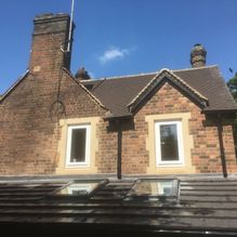 Extension roof with windows